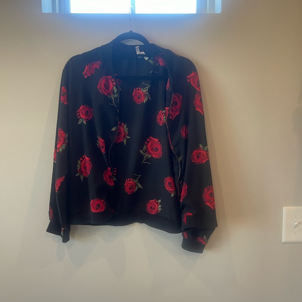 Rose bomber jacket